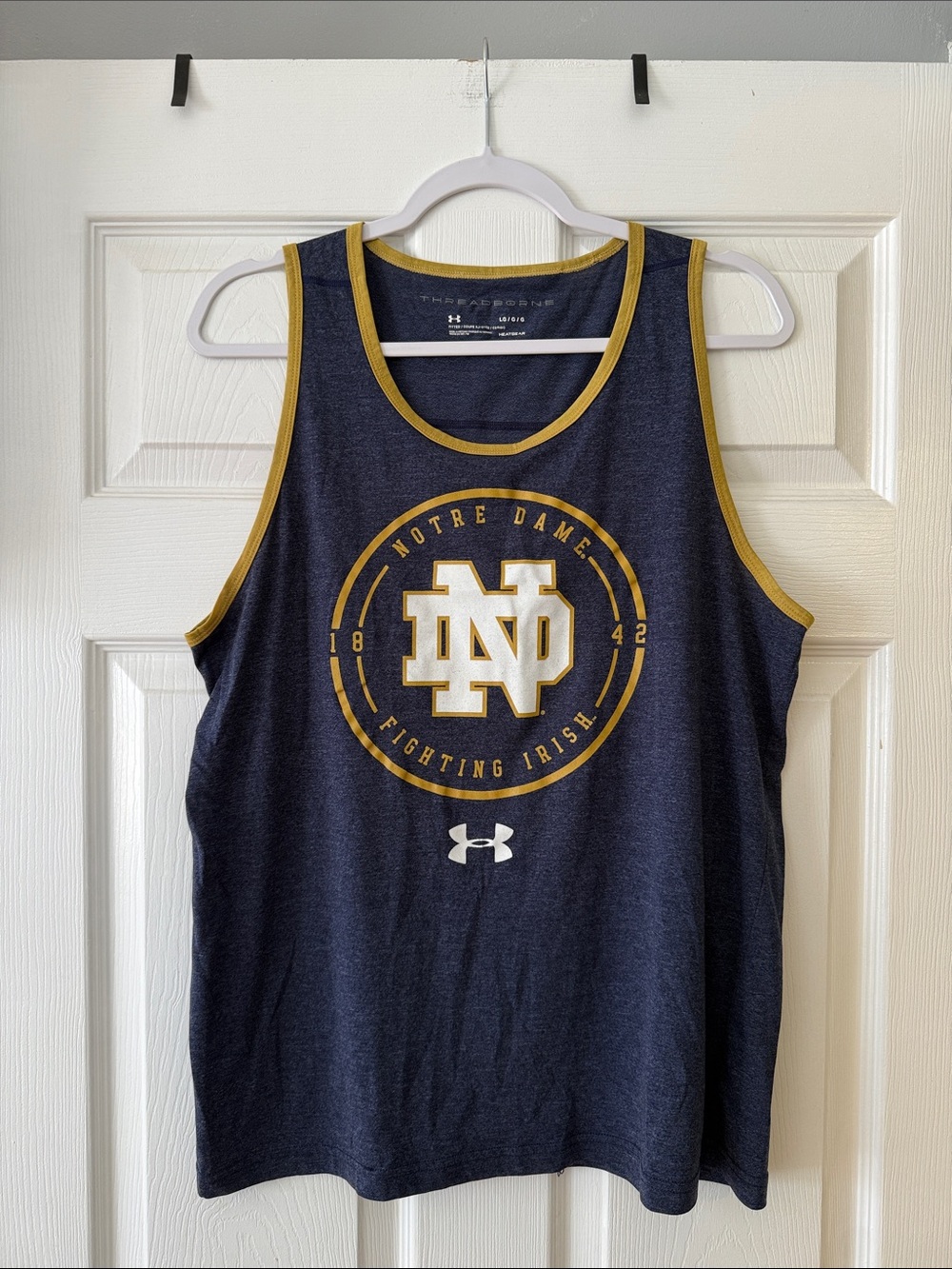 Under Armour Threadborne HeatGear Notre Dame Fighting Irish Tank